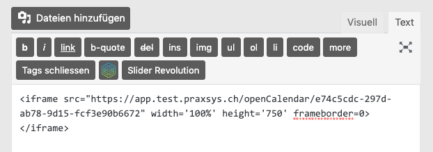 iFrame in Wordpress einfügen